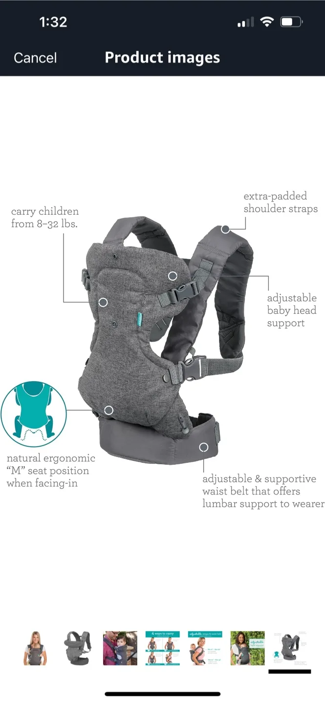 Infantino Flip 4-in-1 Carrier - Black image indicator(7)