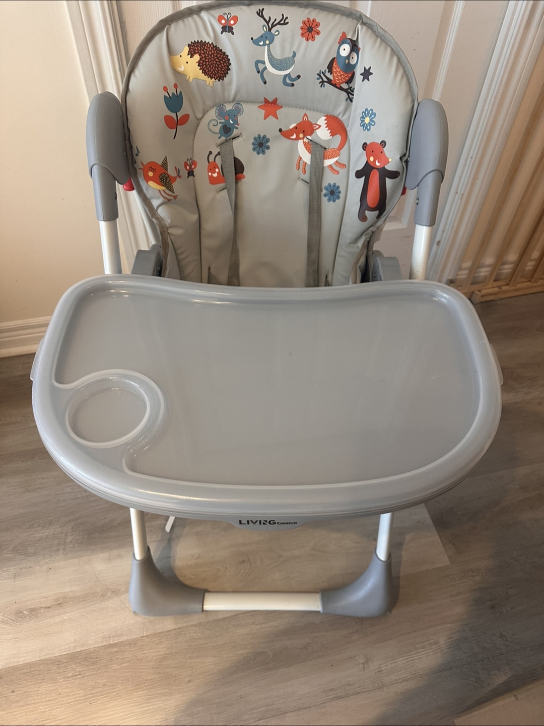 High Chair with Tray and Storage