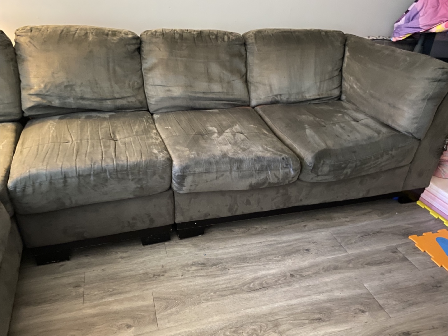 Large L-Shaped Sectional Sofa - Grey - photo 4