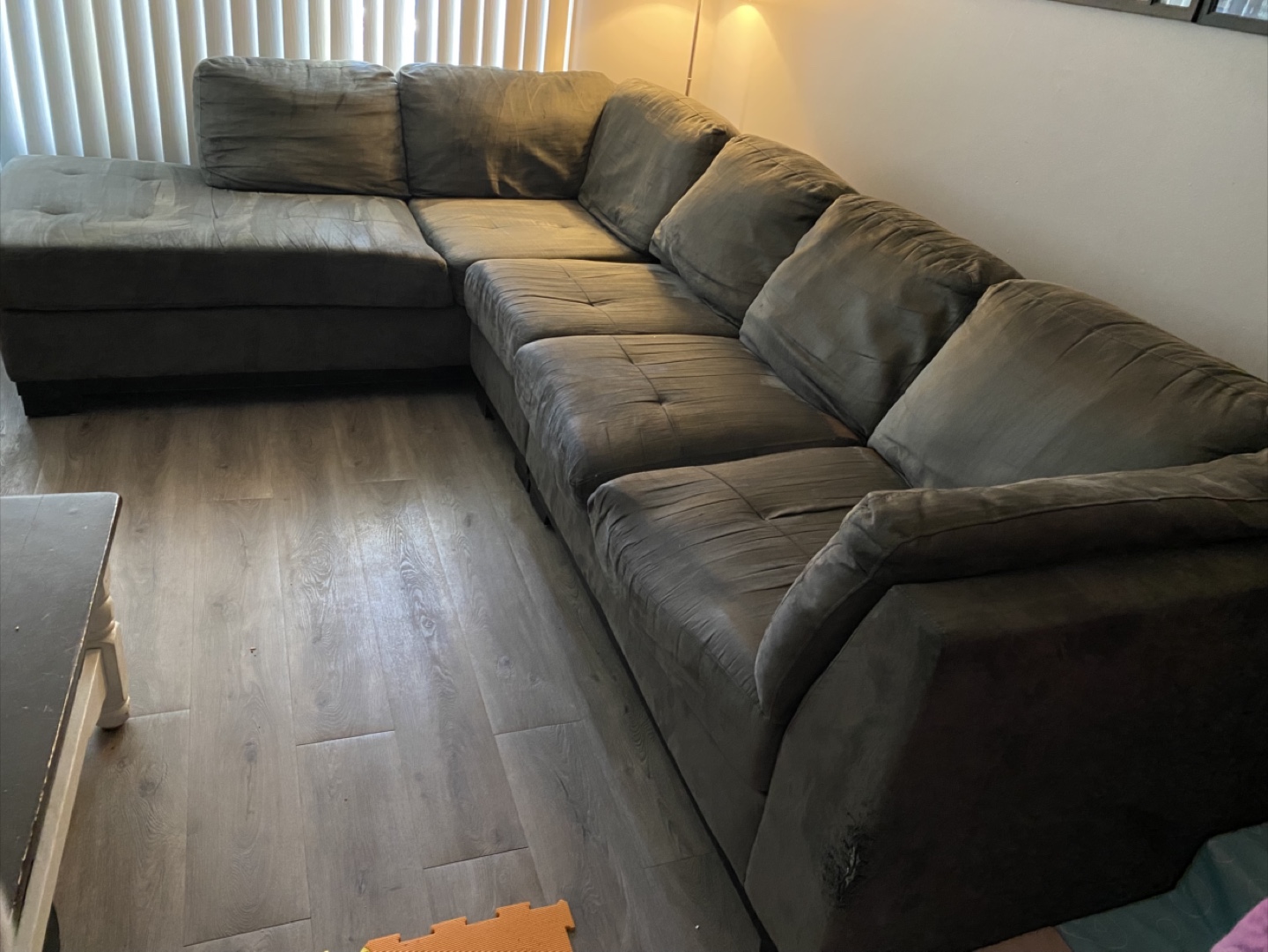 Large L-Shaped Sectional Sofa - Grey - photo 3