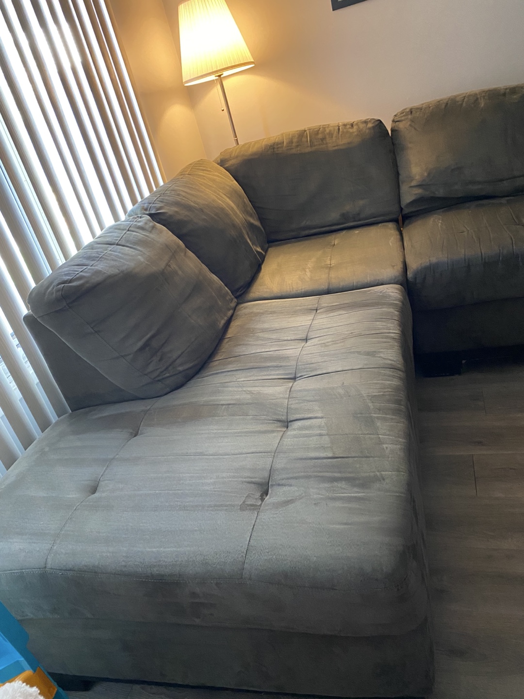 Large L-Shaped Sectional Sofa - Grey - photo 2