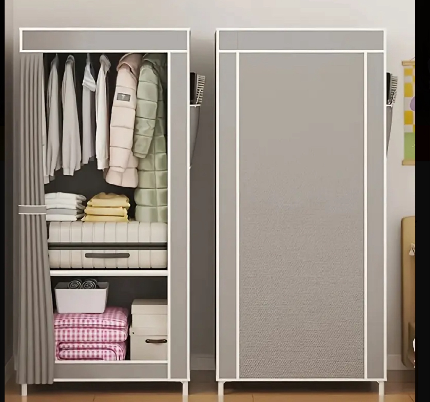Portable Fabric Metal Wardrobe Closet Organizer (Brand new) - photo 2