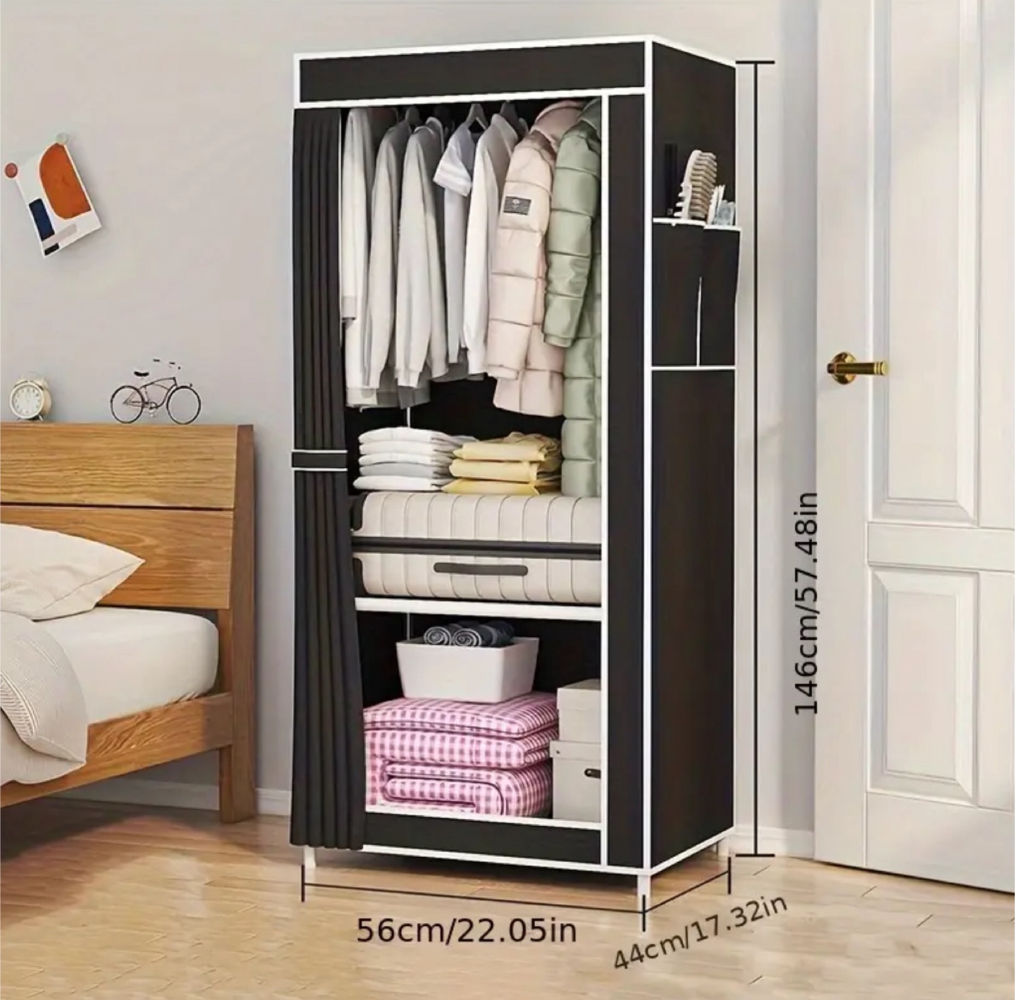 Portable Fabric Metal Wardrobe Closet Organizer (Brand new)