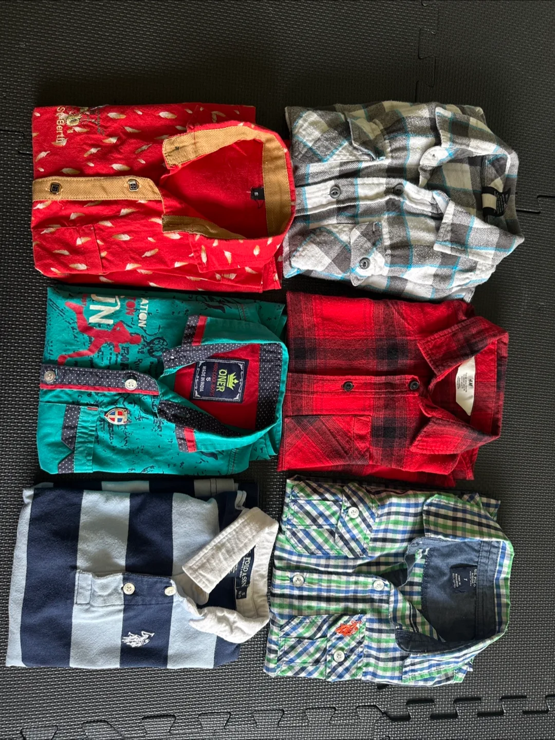 Bundle of 6 Boys' Long Sleeve Shirts - Sizes 5-7 thumbnail