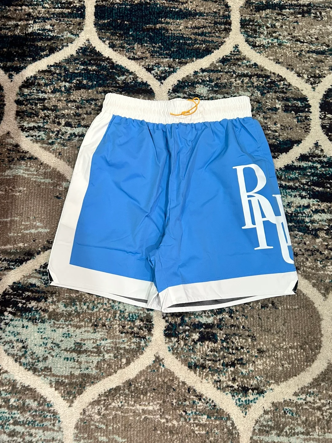 RHUDE Blue and White Short thumbnail