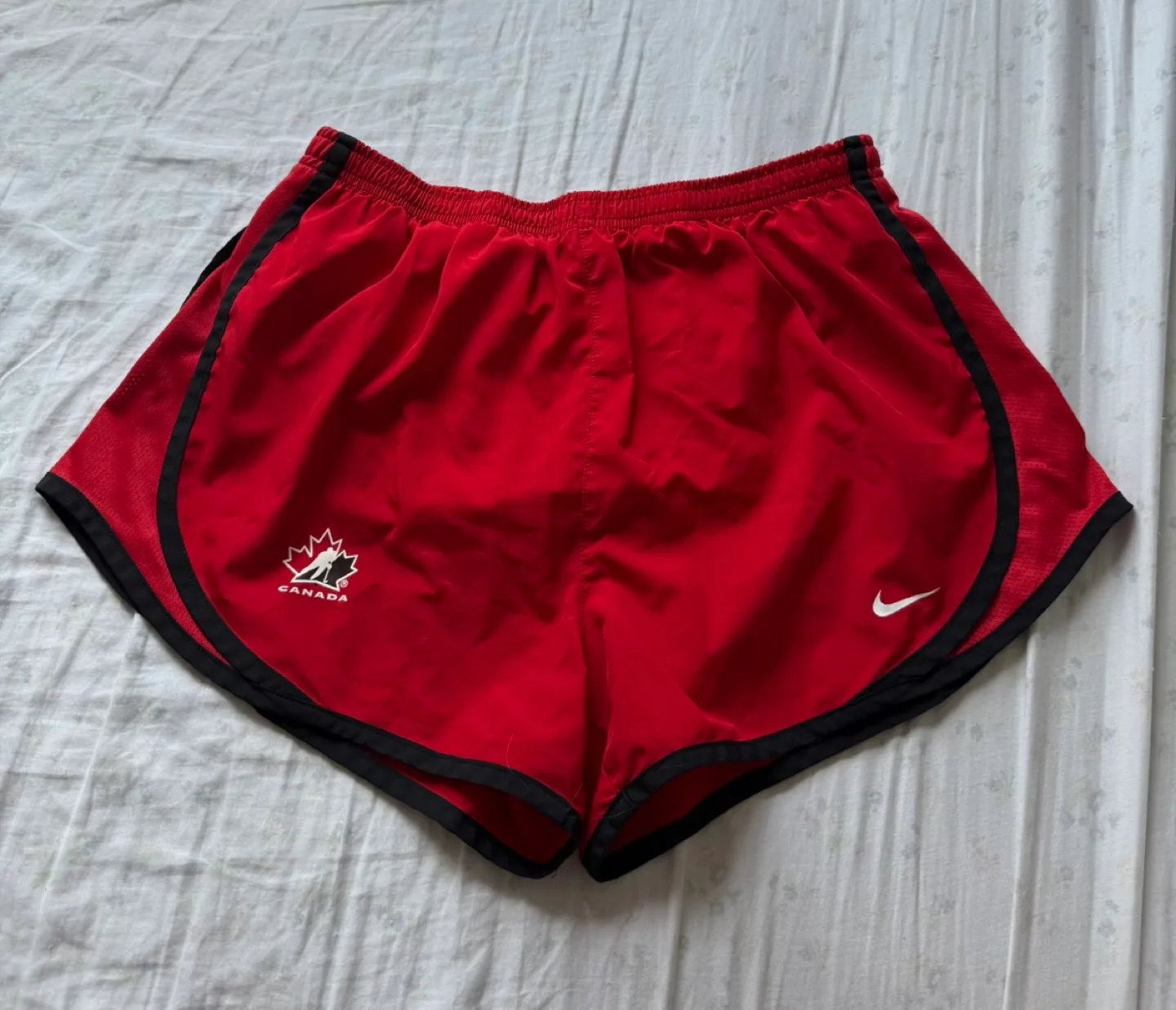Red Nike Hockey Canada Running Shorts thumbnail