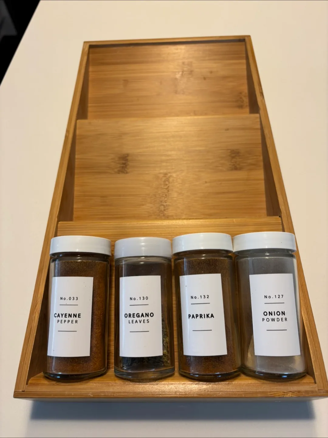 Bamboo 3-Compartment Spice Organizer Tray image indicator(3)