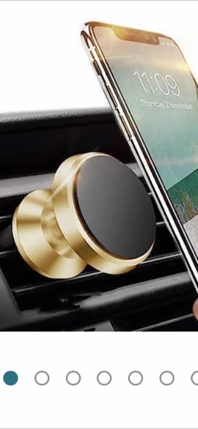 Magnetic Car Phone Mount Holder - Gold & Black