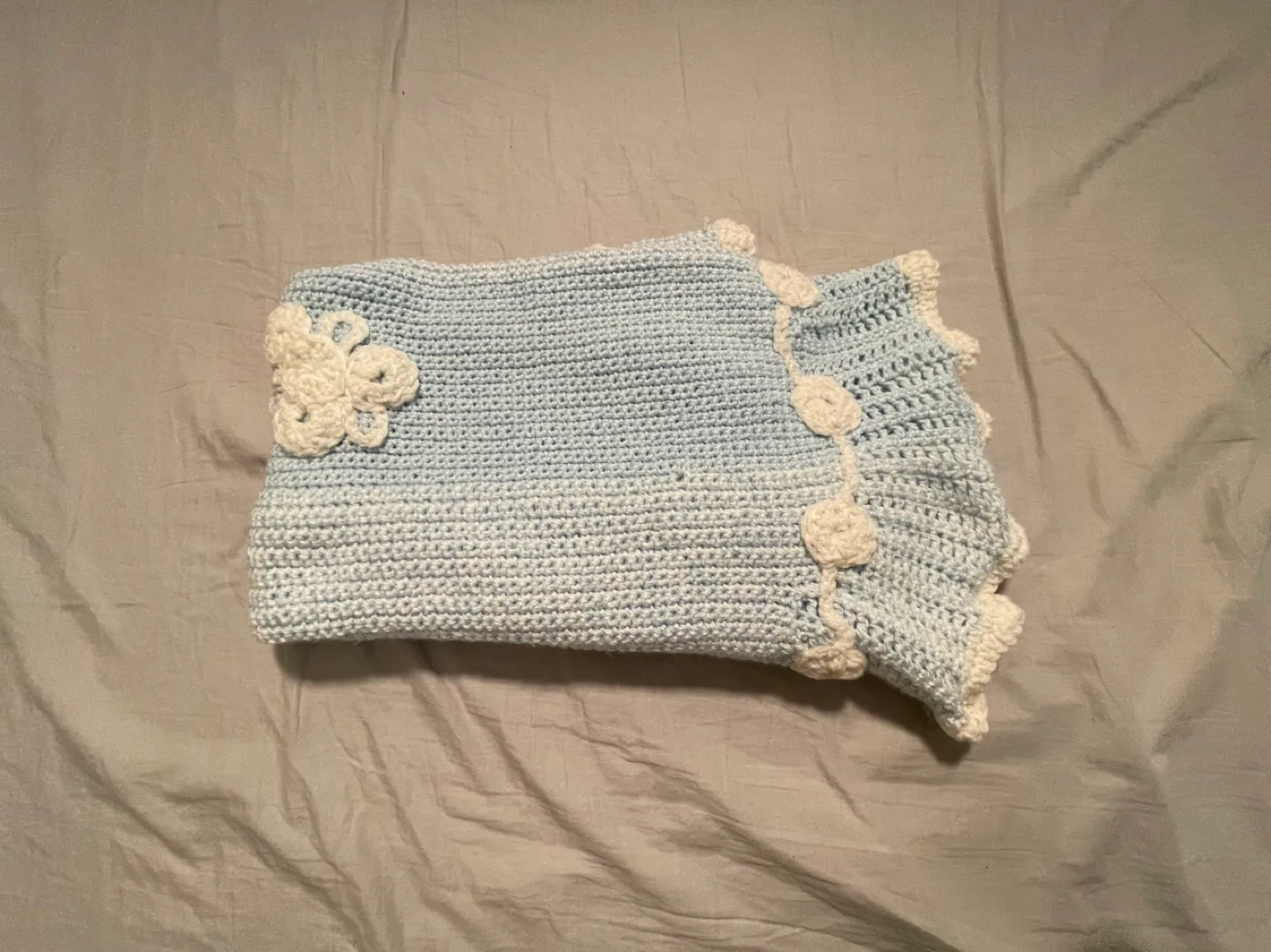 #freecycle  Handmade Crochet Baby Blanket image indicator(2)