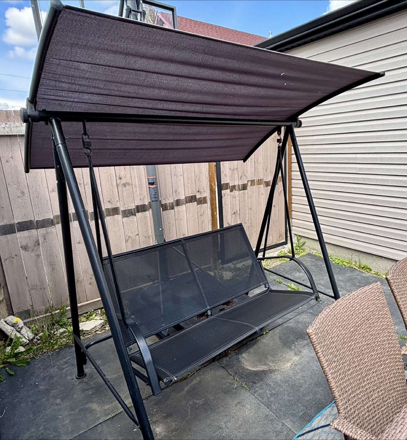 Outdoor Patio Swing with Canopy