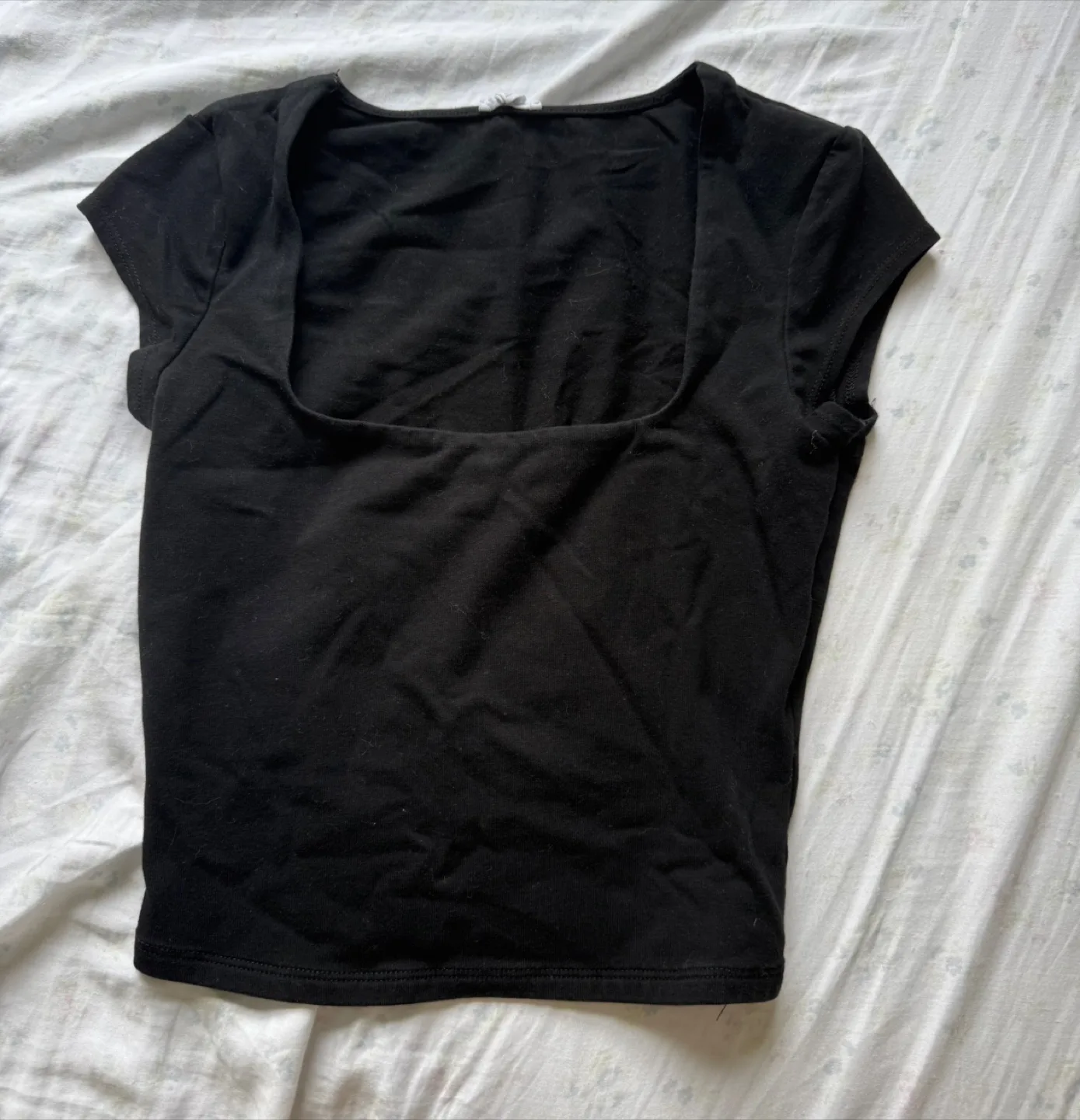 Garage Black Square Neck Crop Top thumbnail