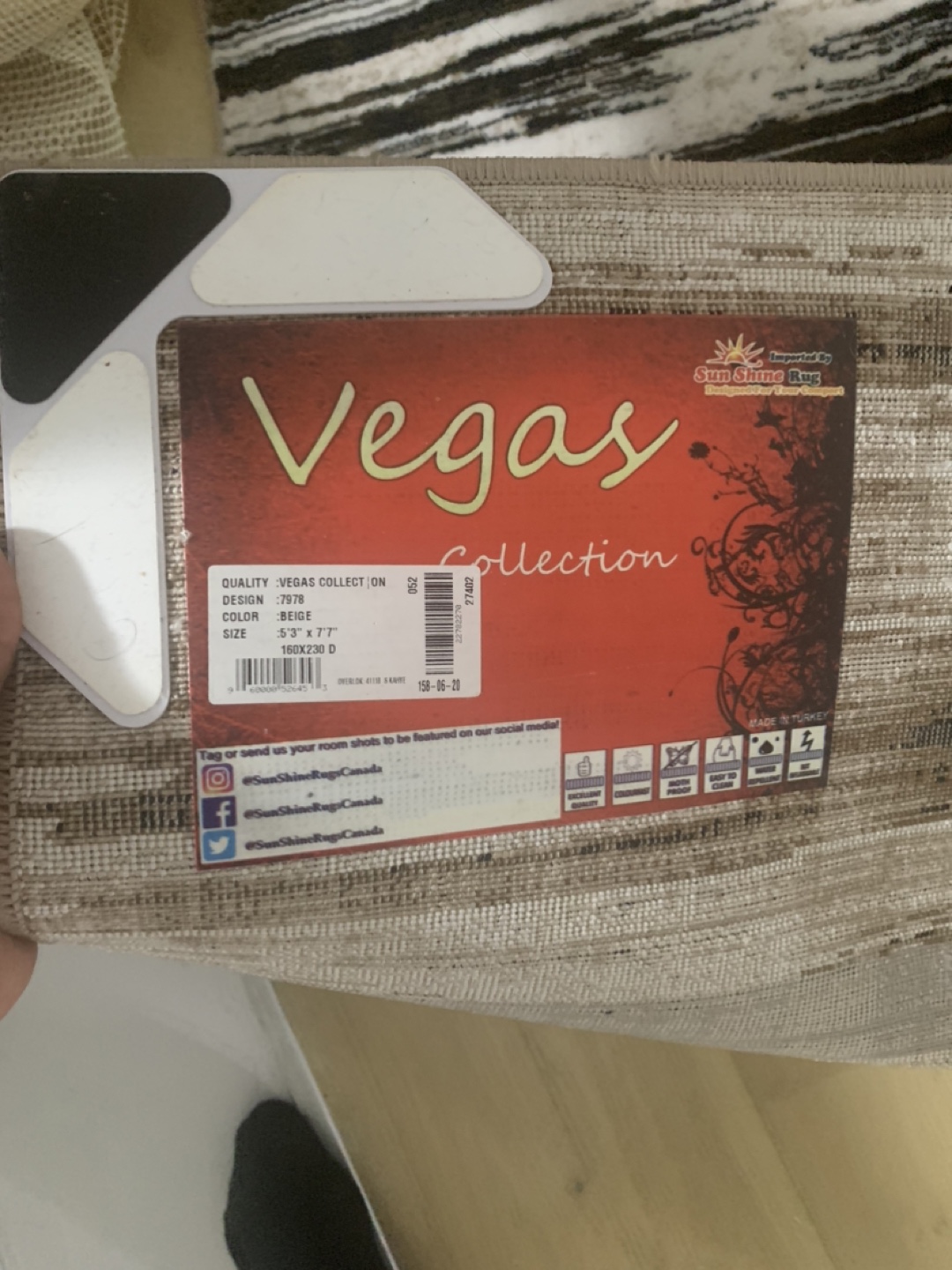 New Vegas Collection Rug - Beige, 160x230 cm - photo 3