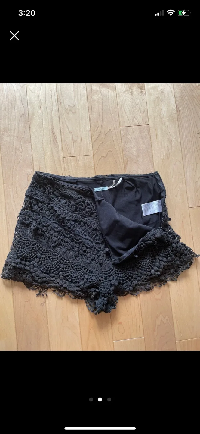 Black Crochet Shorts image indicator(2)