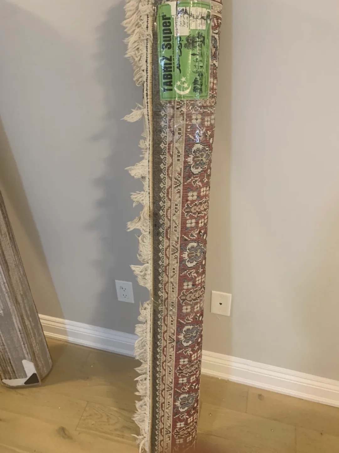 Tabriz Super Rug -  Dark Background, Red, Blue, Cream Accents thumbnail