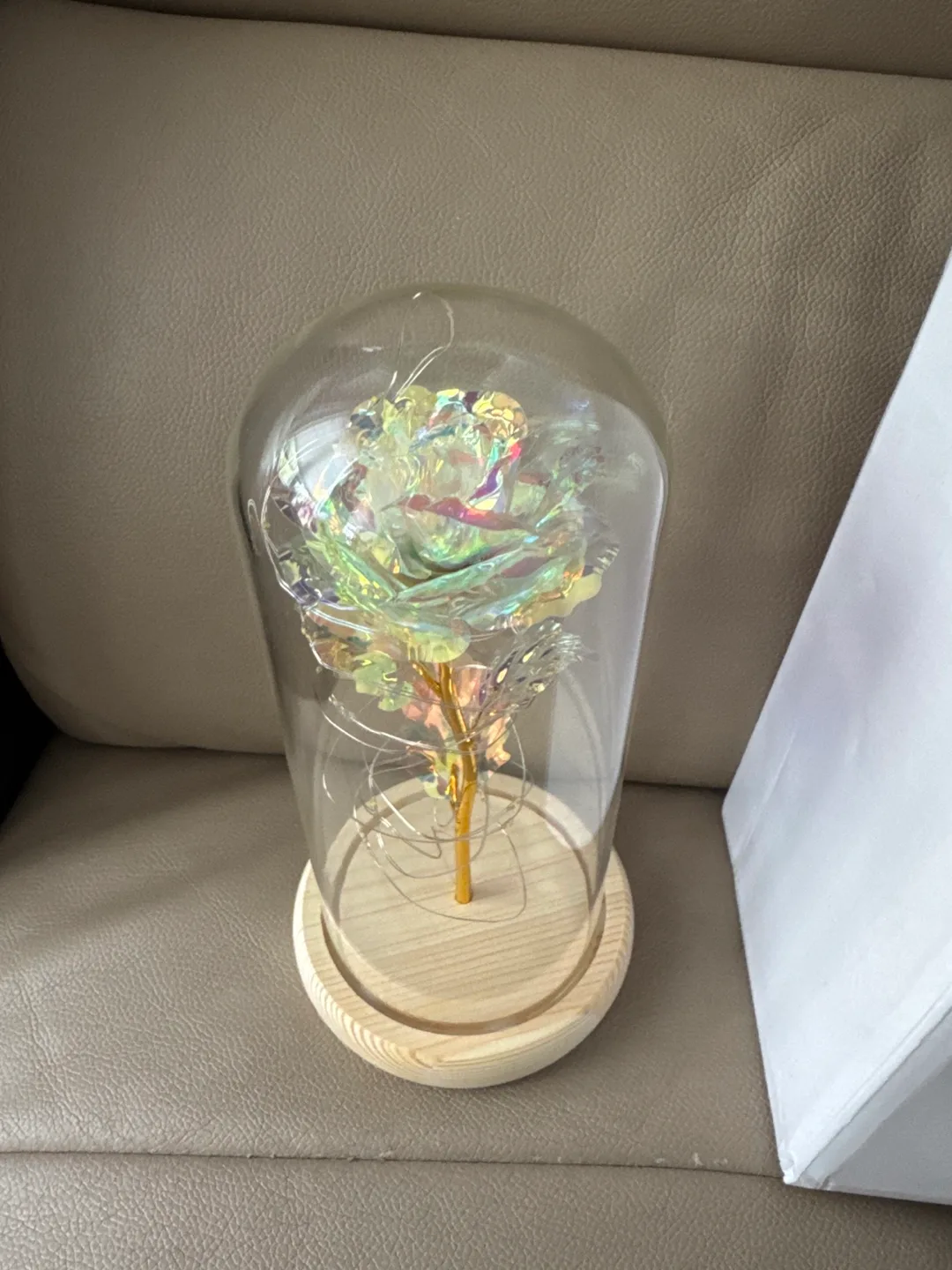 Light Up Rose in Glass Dome image indicator(3)