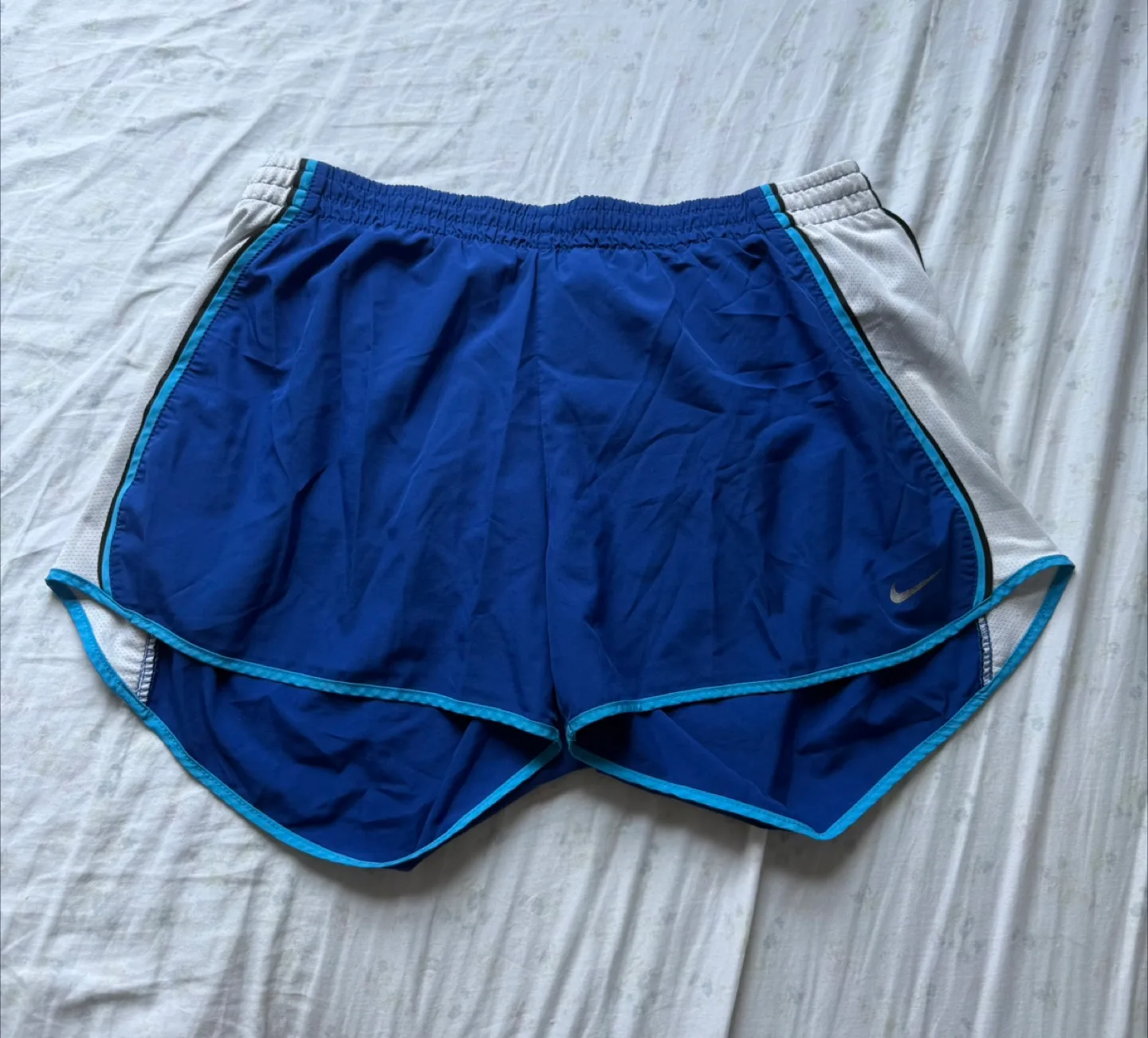 Blue Nike Women's Running Shorts Size Large thumbnail