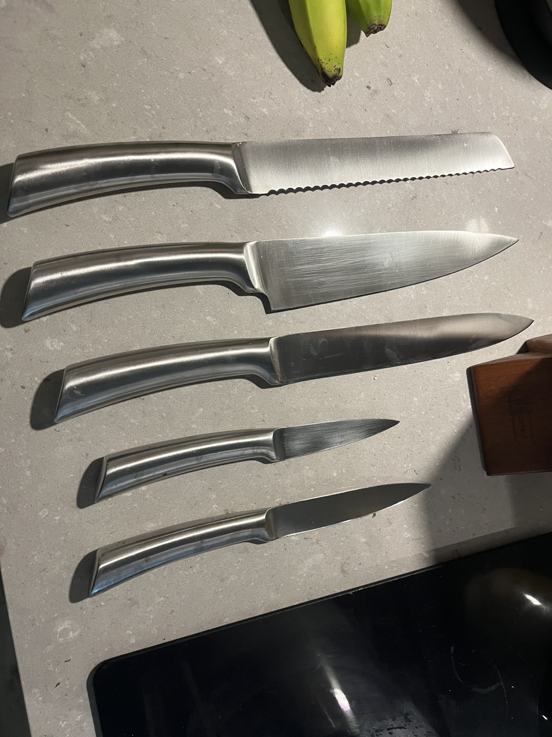JF JAMES 6-Piece Kitchen Knife Set with Wooden Block - photo 2