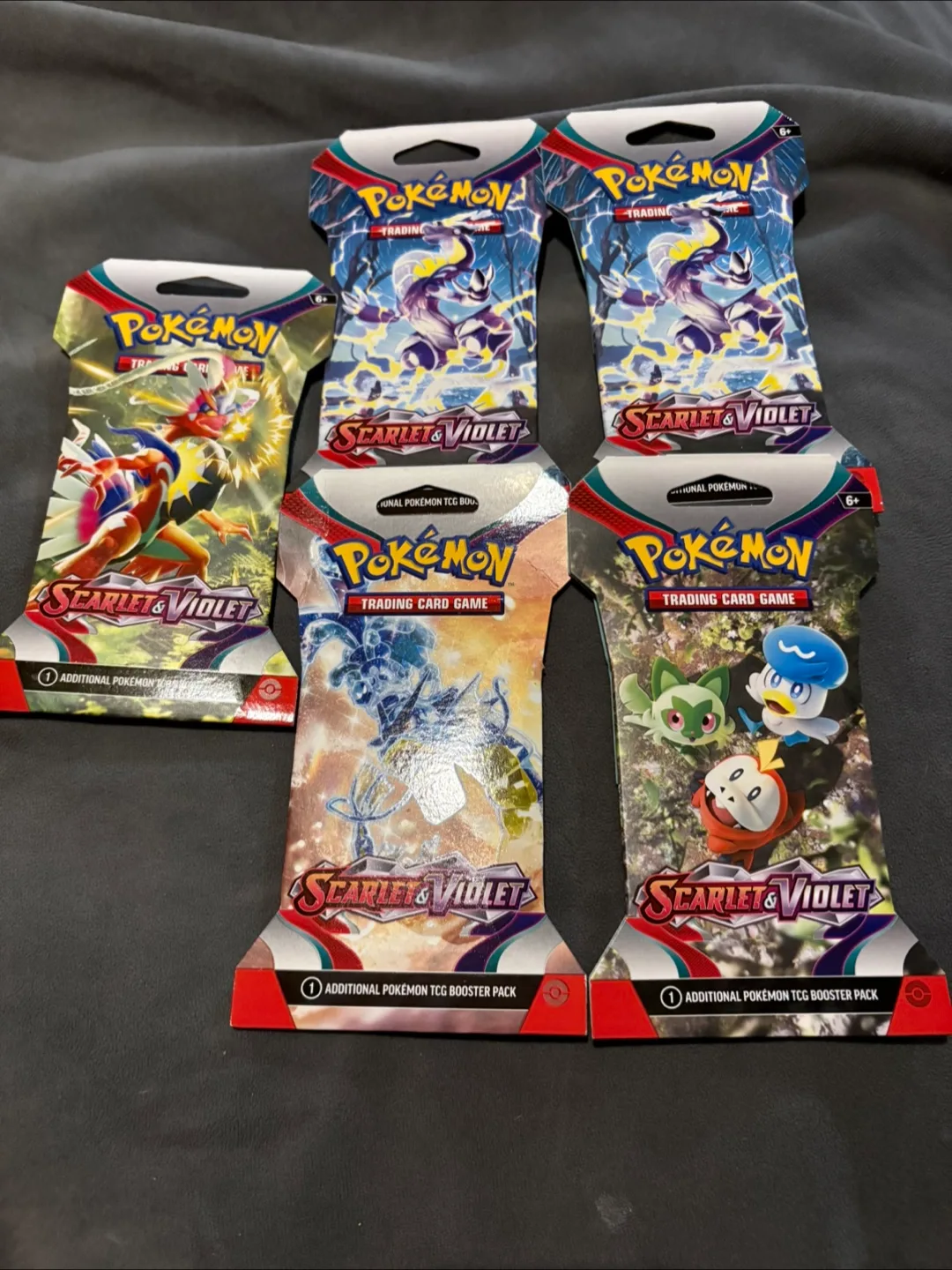Five Pokemon Scarlet & Violet Booster Packs thumbnail