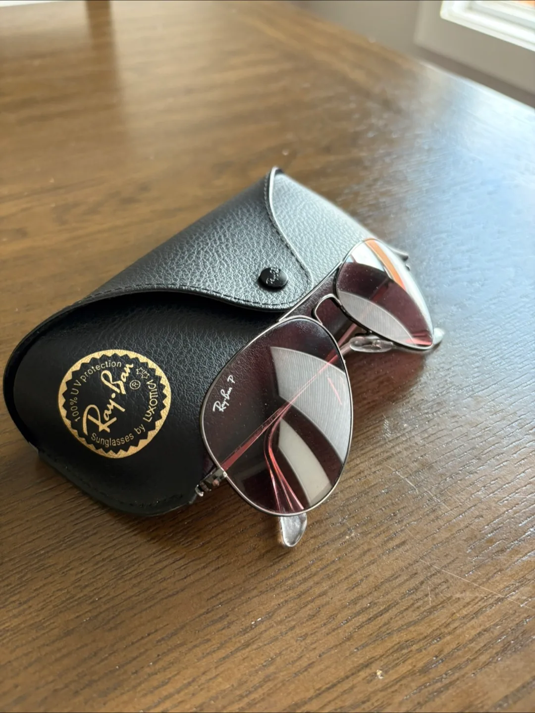 Ray-Ban Aviator Sunglasses - Pink Lenses thumbnail