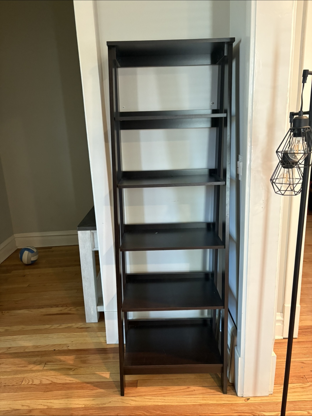 Dark Brown 5-Shelf Bookcase