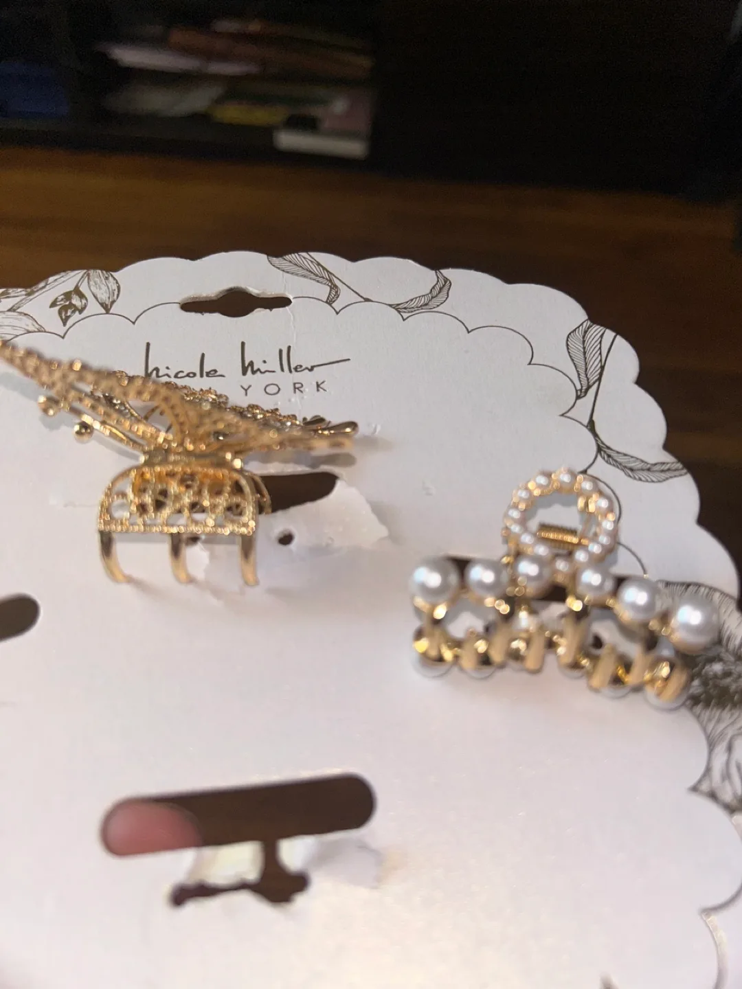 Nicole Miller York Hair Clips Set of Two image indicator(2)