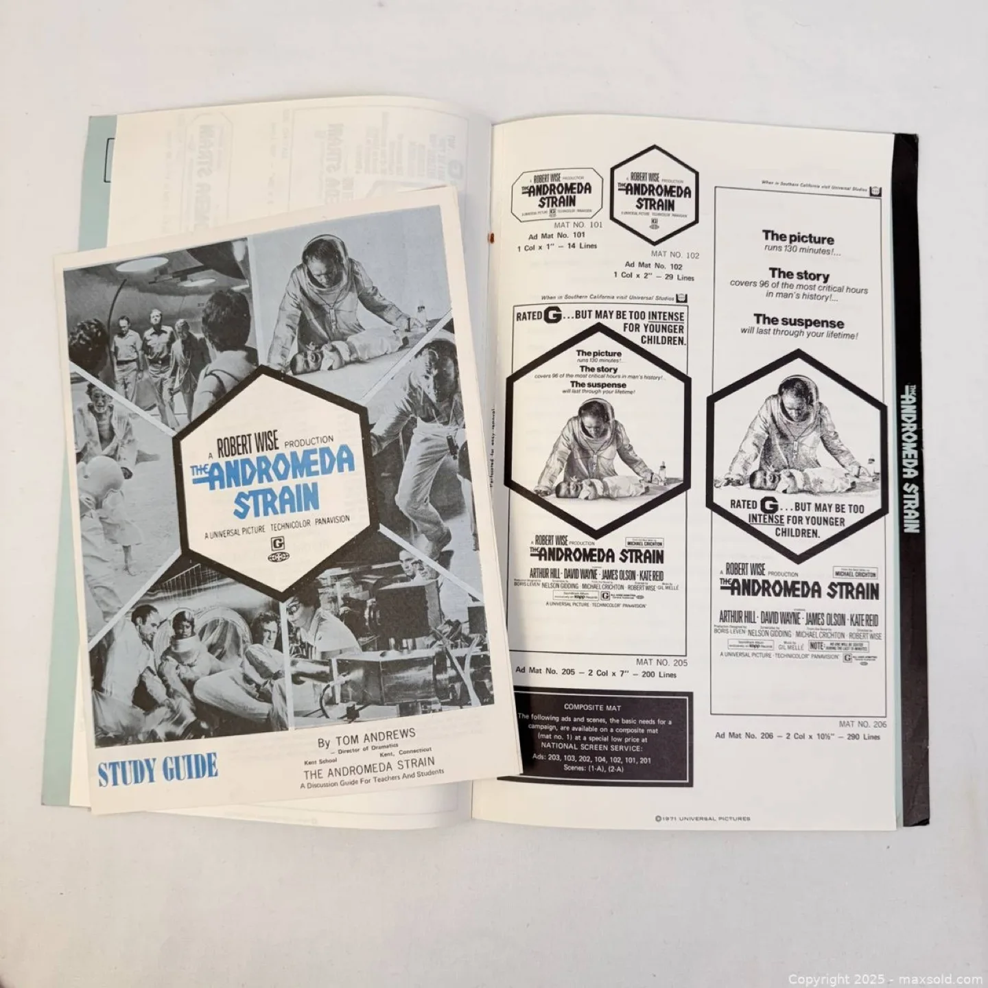 Vintage Movie Pressbooks Andromeda Strain, butch cassidy, etc image indicator(4)