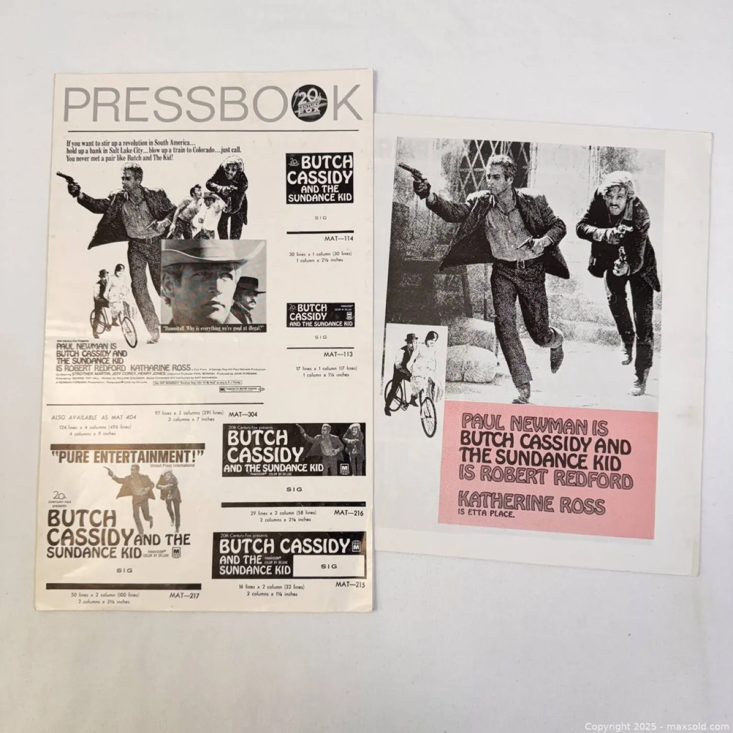 Vintage Movie Pressbooks Andromeda Strain, butch cassidy, etc image indicator(6)