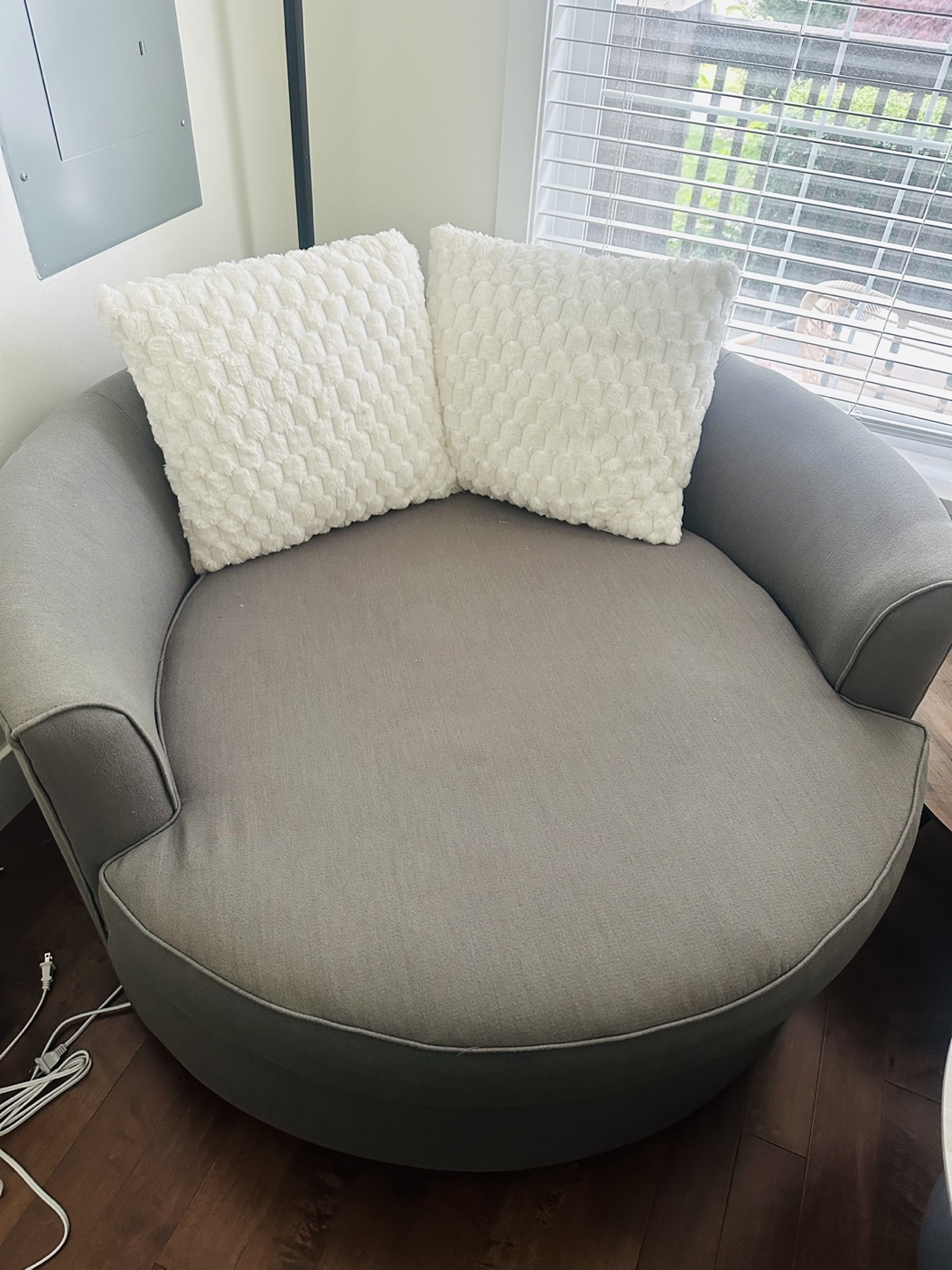 Grey Round Chair