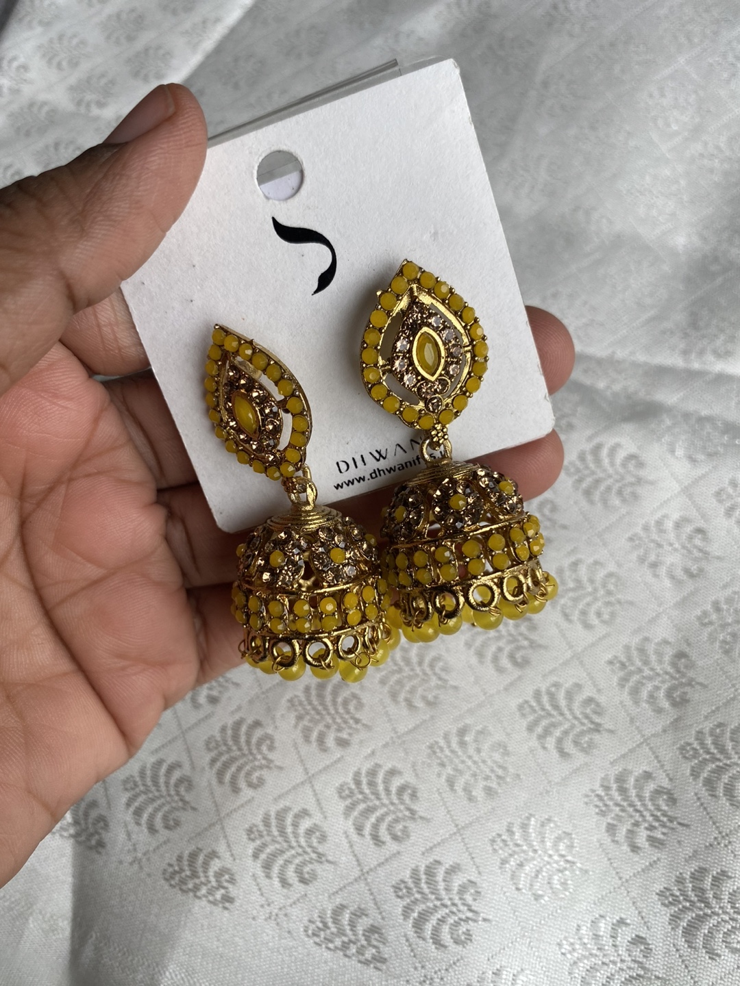 Gold Jhumka Earrings - Set of 5 Pairs - photo 5