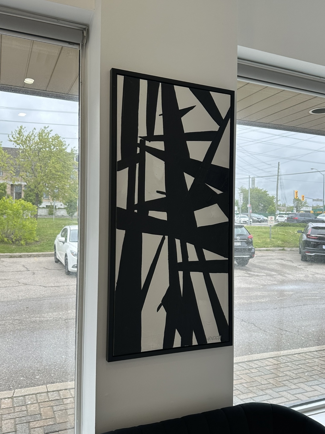 Abstract Black and White Canvas Wall Art