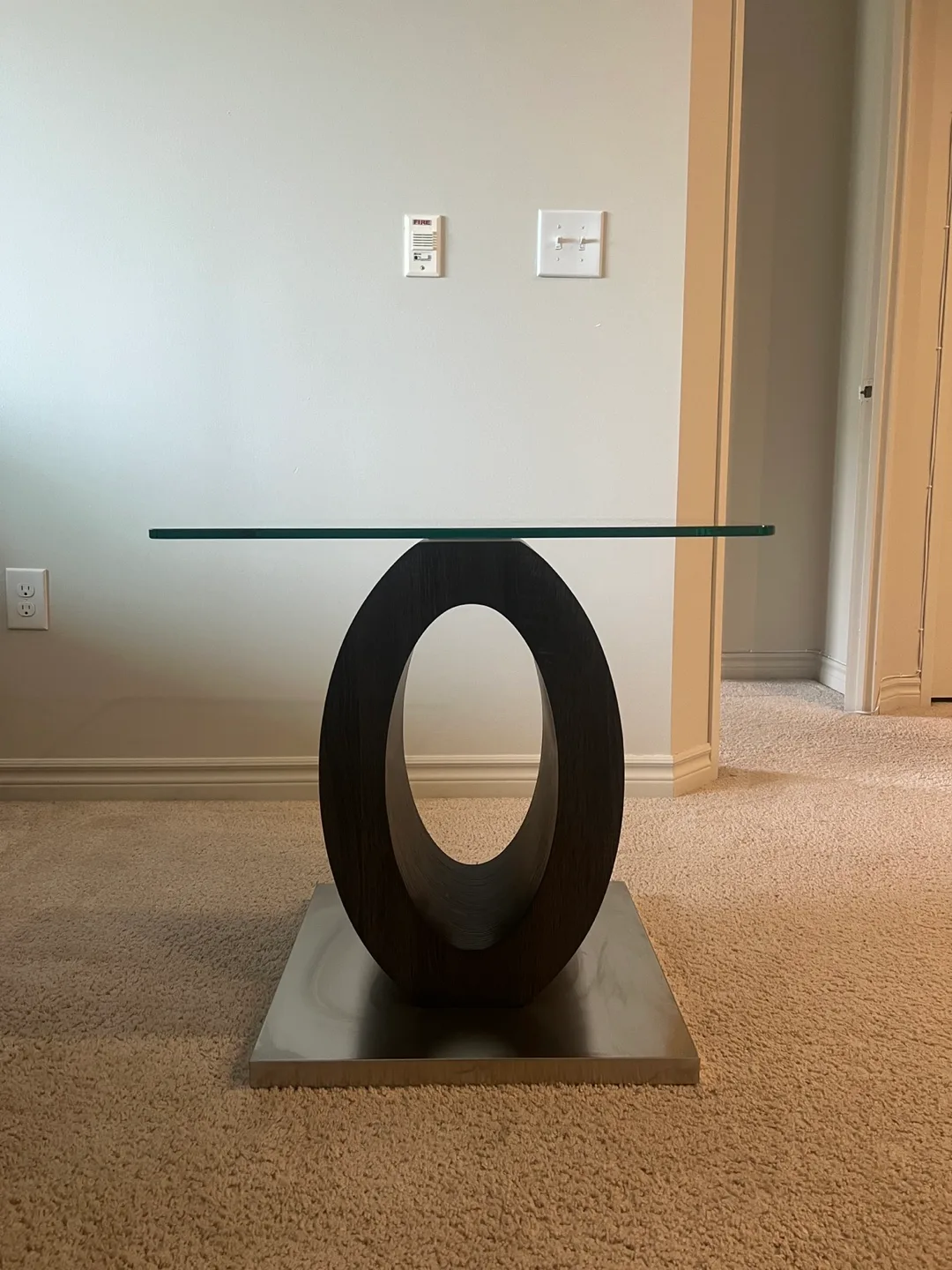 Modern Glass Top Coffee Table AND Side Table image indicator(4)