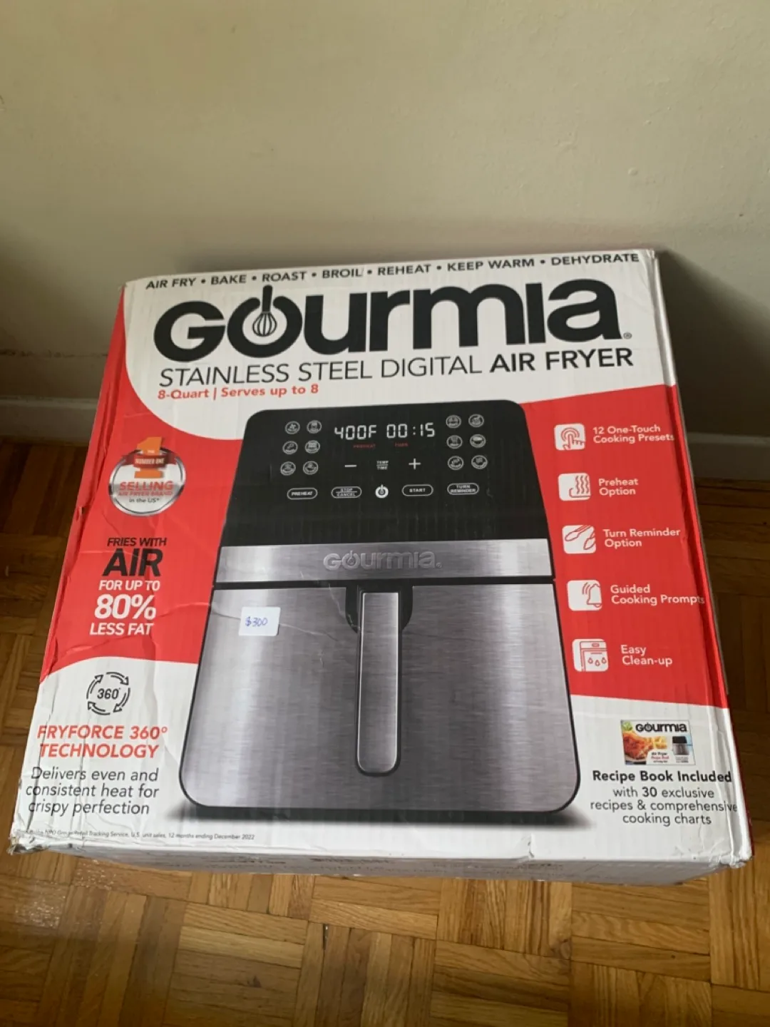 Gourmia 8-Quart Stainless Steel Digital Air Fryer thumbnail