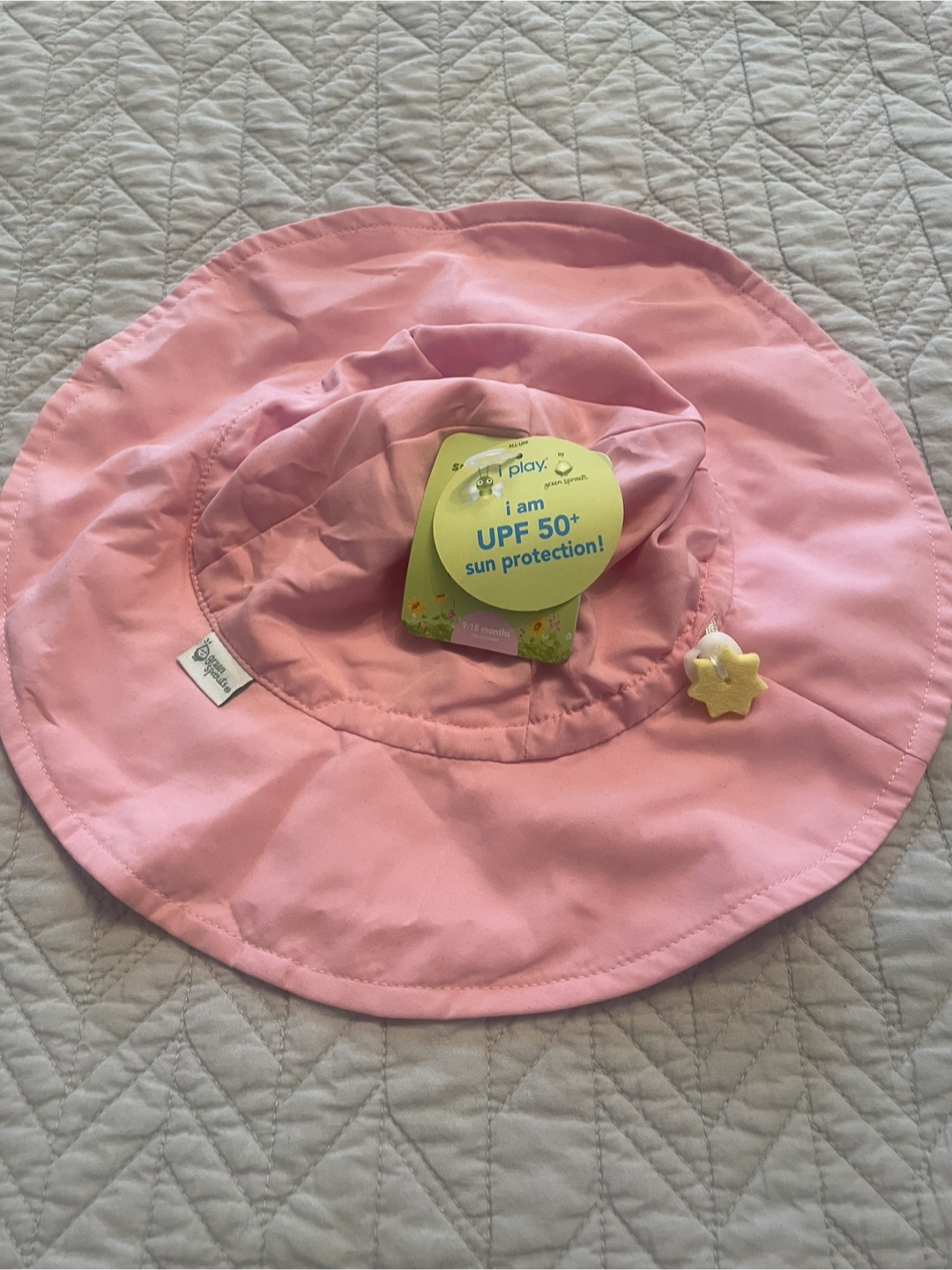 Baby Girl's Pink Sun Hat - 9-18 Months