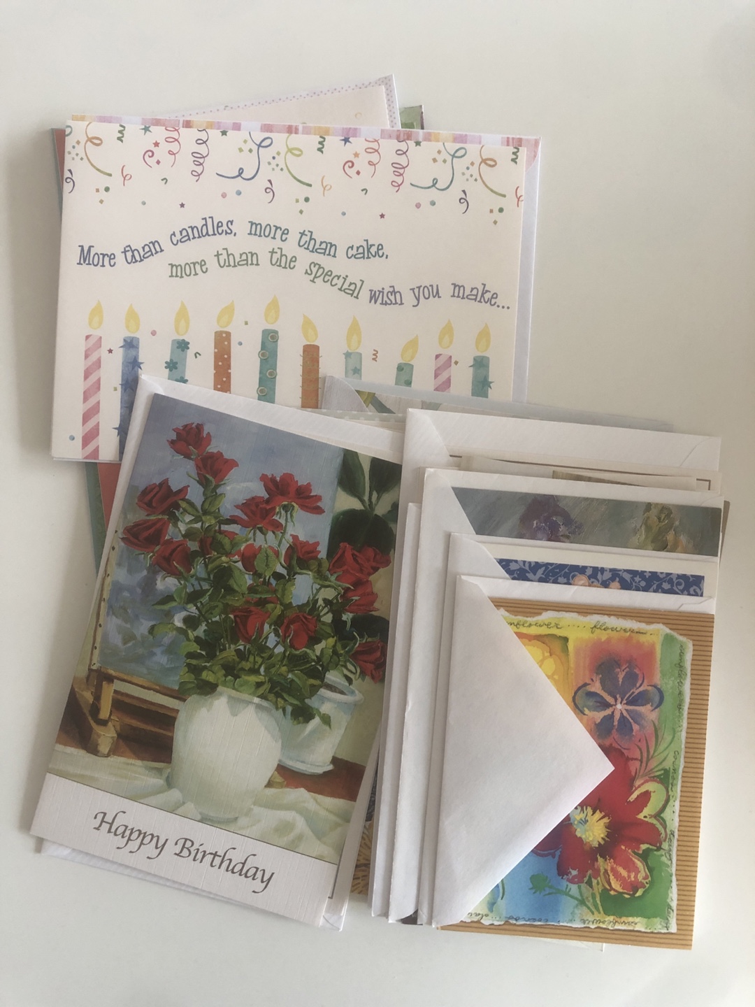 Bulk Assortment of Birthday Christmas and Blank Cards #freecycle