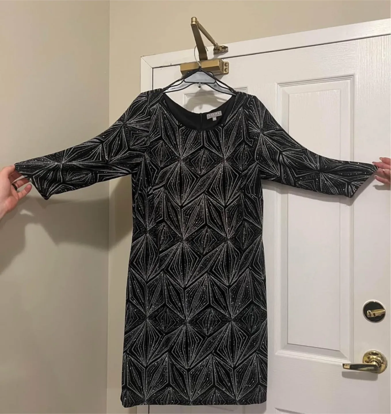 Black and Silver Sequin Dress thumbnail