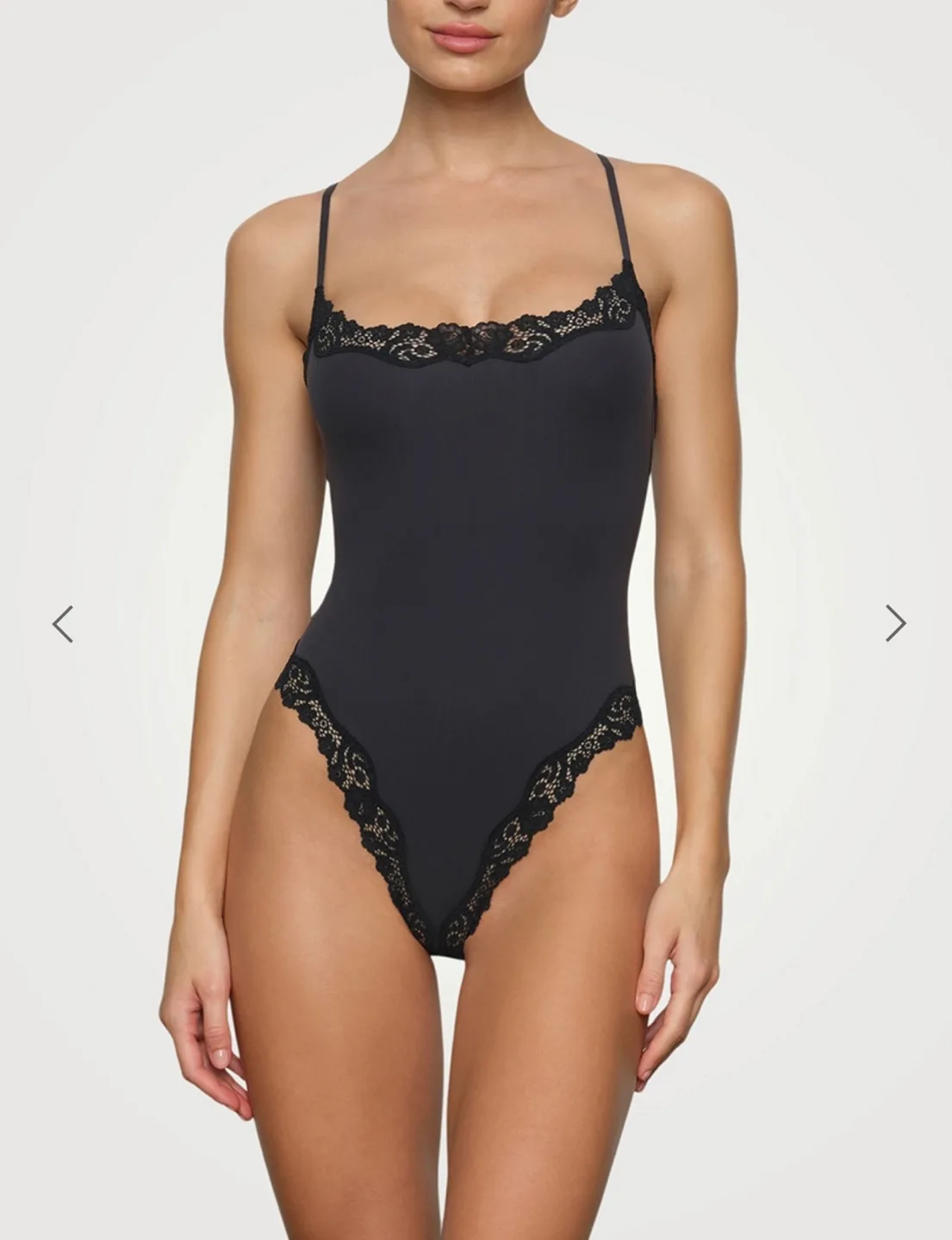 Black Lace Trim Bodysuit thumbnail