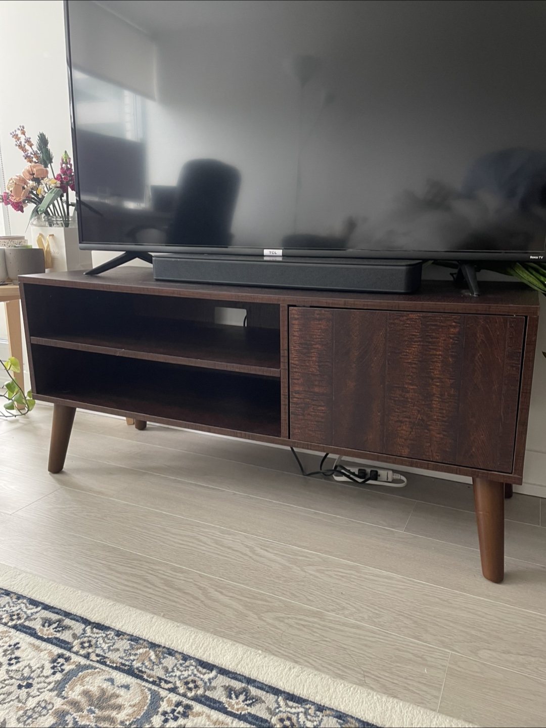 Mid-Century Modern Brown TV Stand