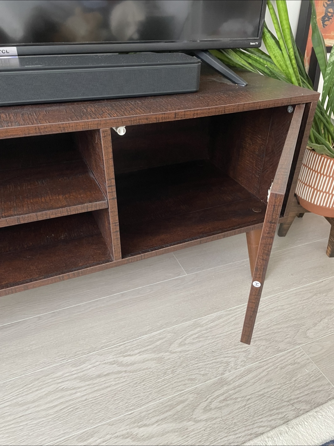 Mid-Century Modern Brown TV Stand - photo 2
