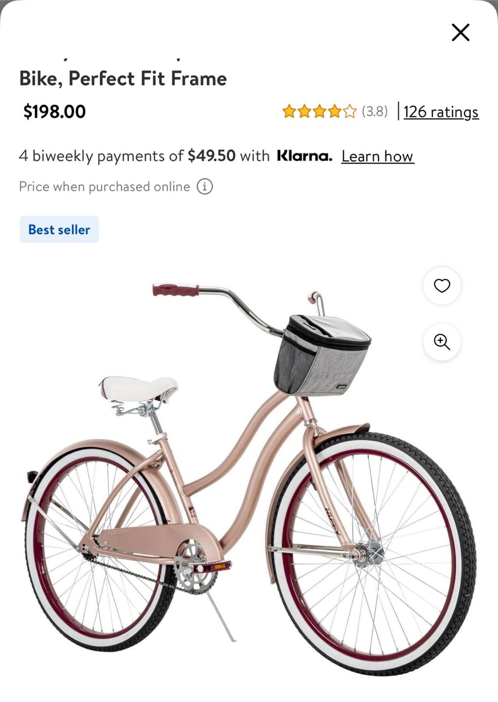 Huffy Women's Cruiser Bike - Rose Gold - photo 3
