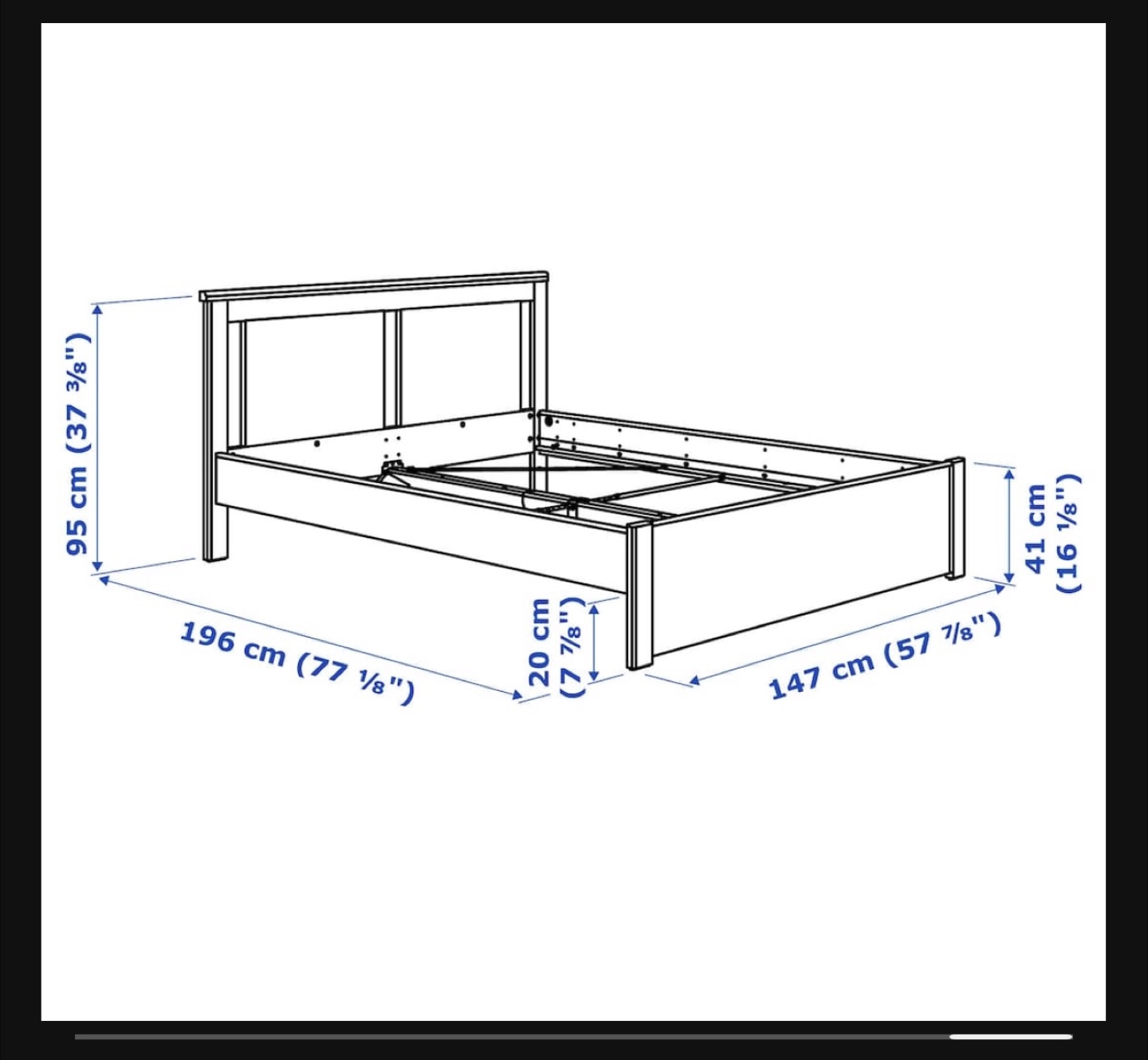 IKEA Songesand Full/Double bed with Luroy slatted base - photo 3