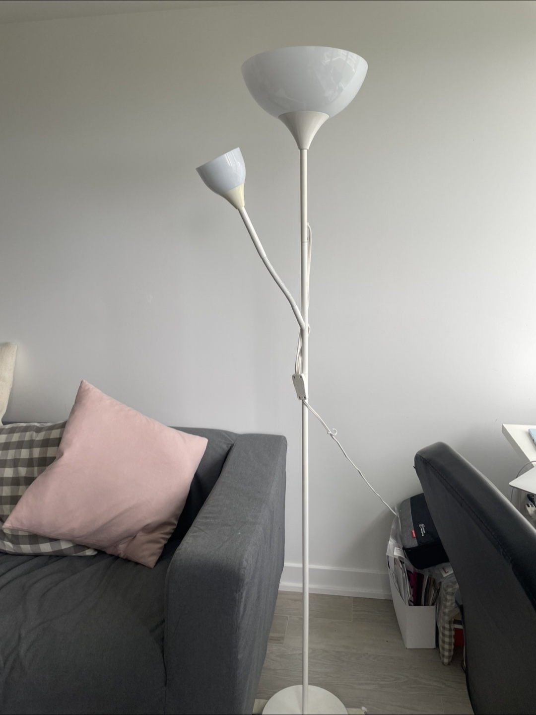 Ikea white Two-Light Floor Lamp