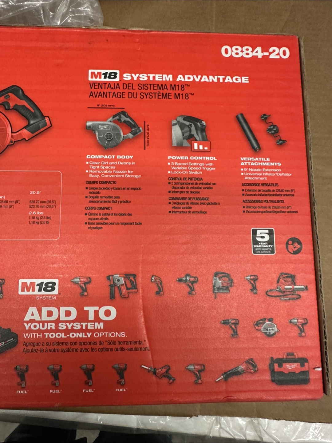 Milwaukee Tool M18 18V Lithium-Ion Cordless Compact Blower - photo 3