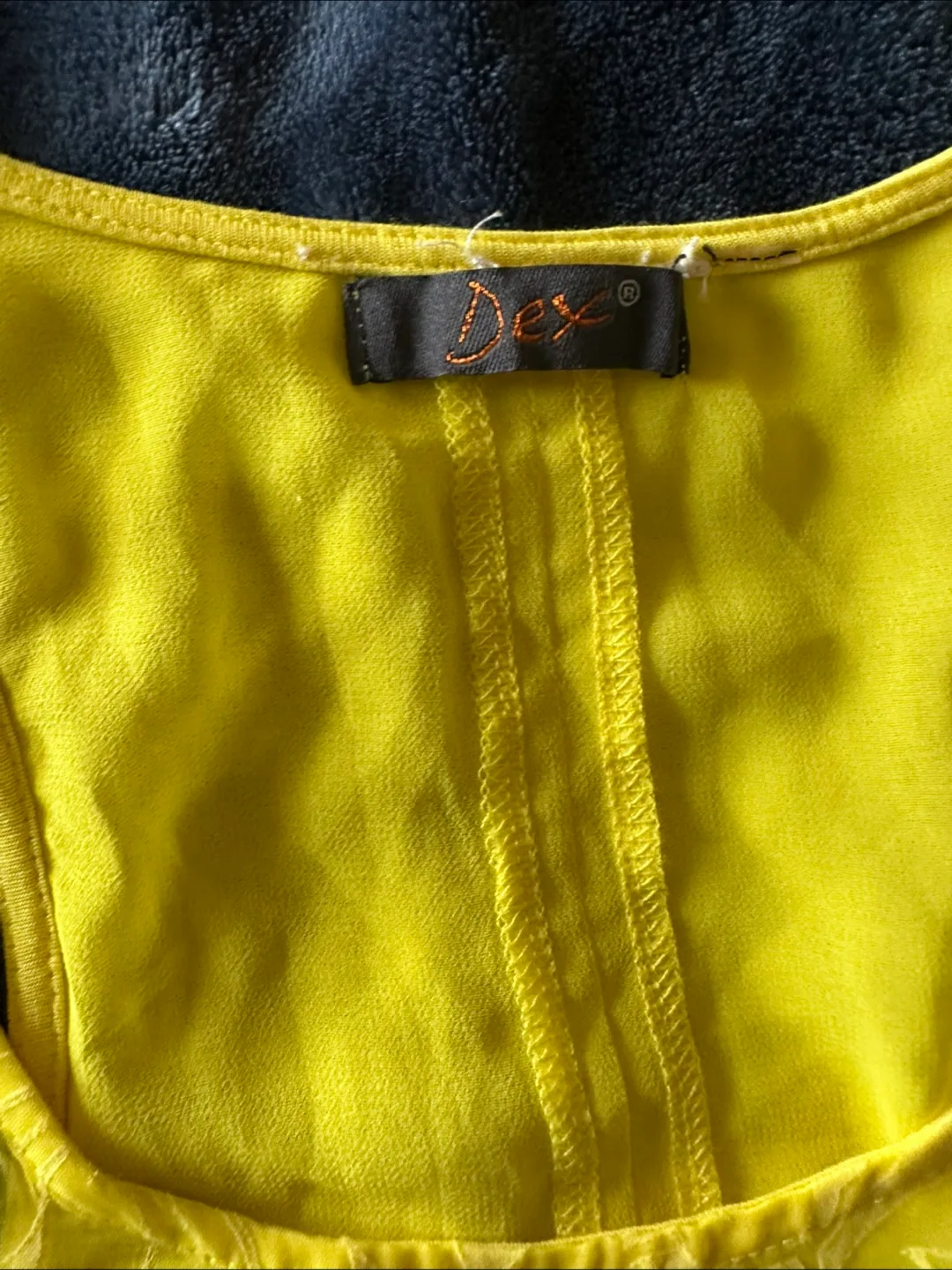 Yellow Floral Racerback Tank Top image indicator(2)