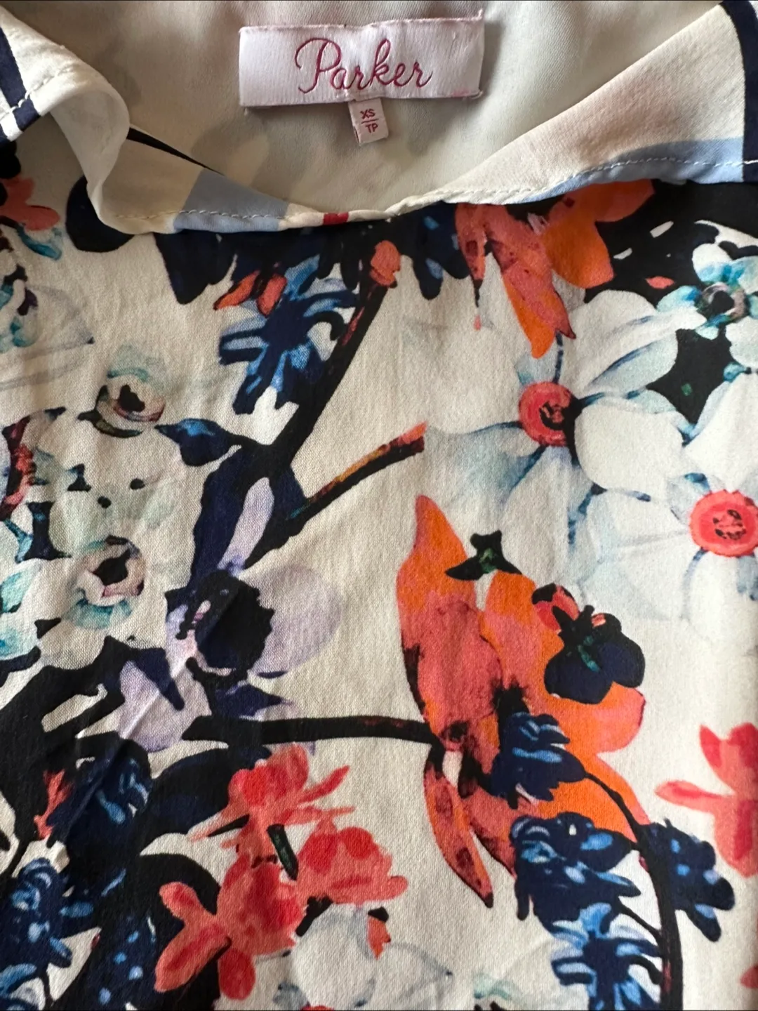 Parker Women's Floral Cold Shoulder Blouse - Size XS image indicator(2)