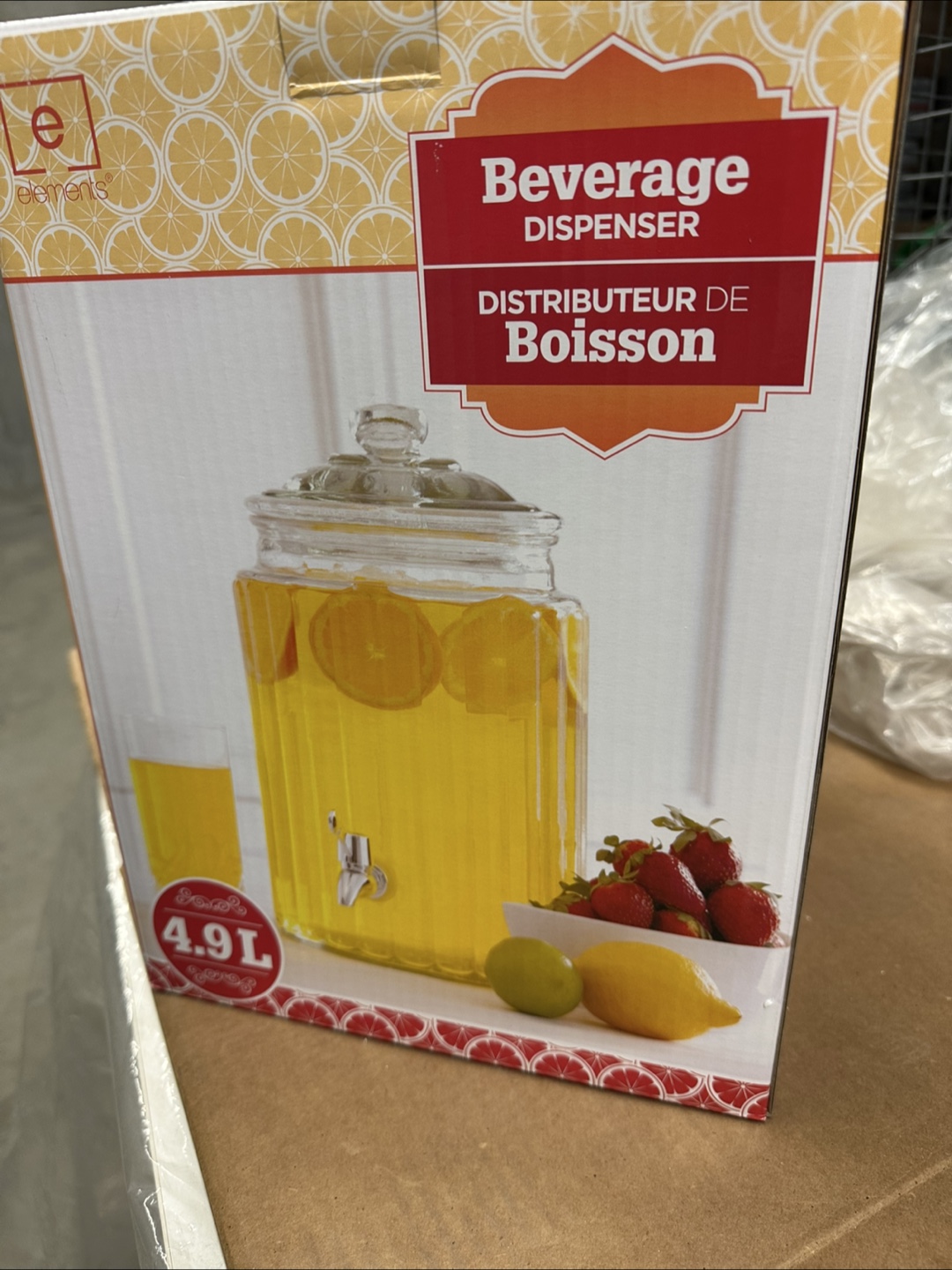 Elements 4.9L Glass Beverage Dispenser