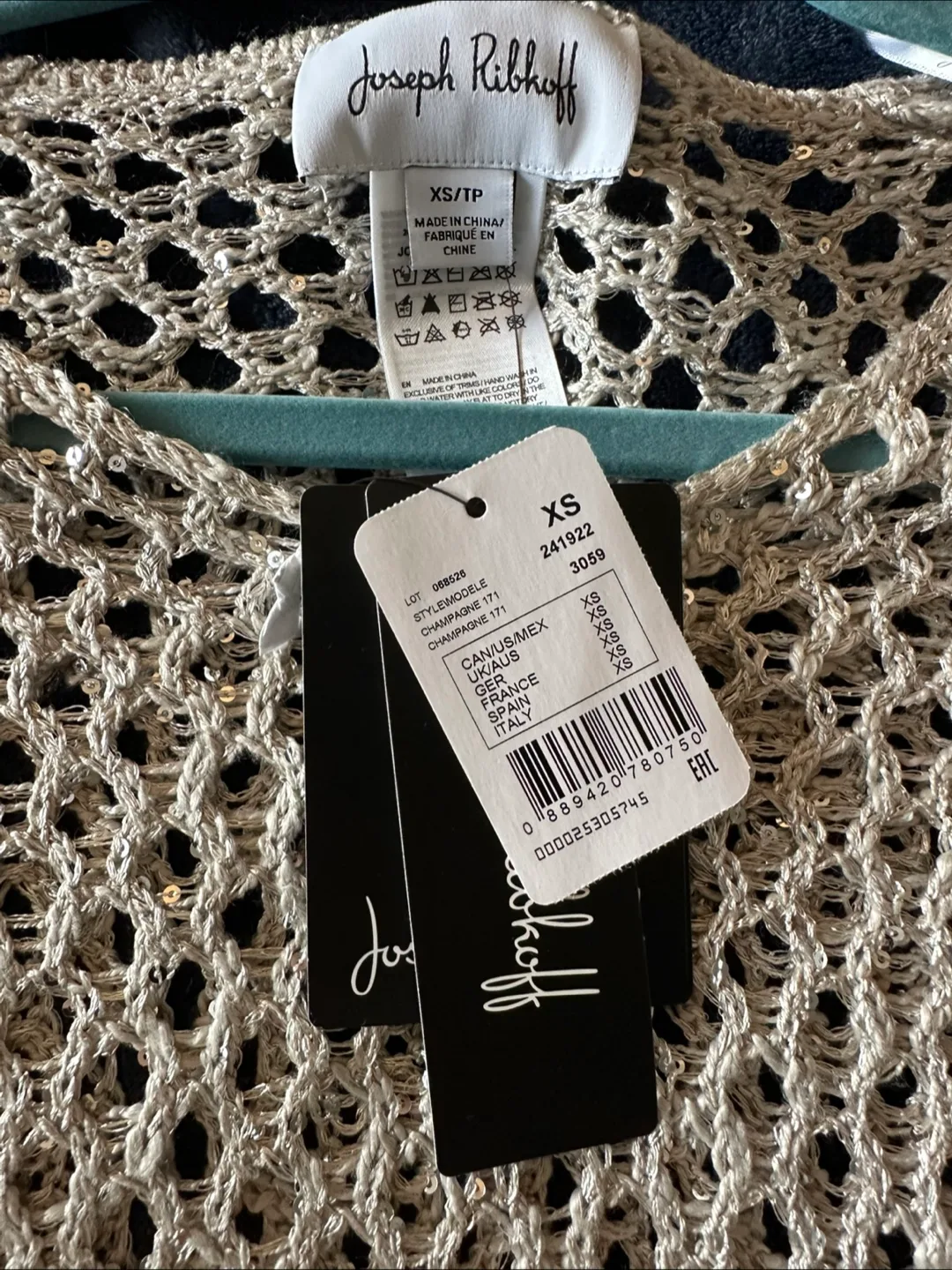 Joseph Ribkoff Champagne Knit Sweater XS image indicator(2)