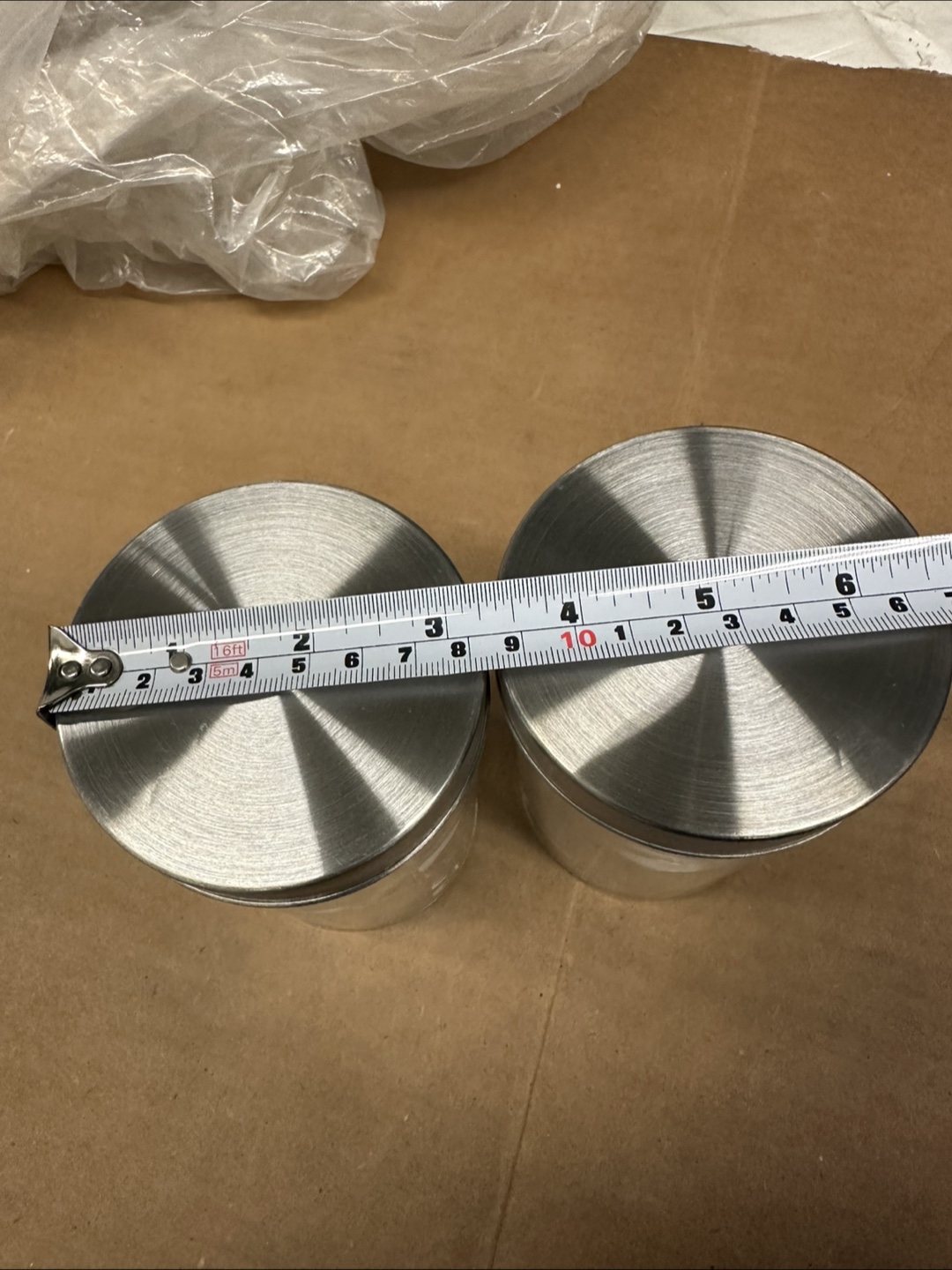 Set of Two Glass Canisters with Stainless Steel Lids - photo 4