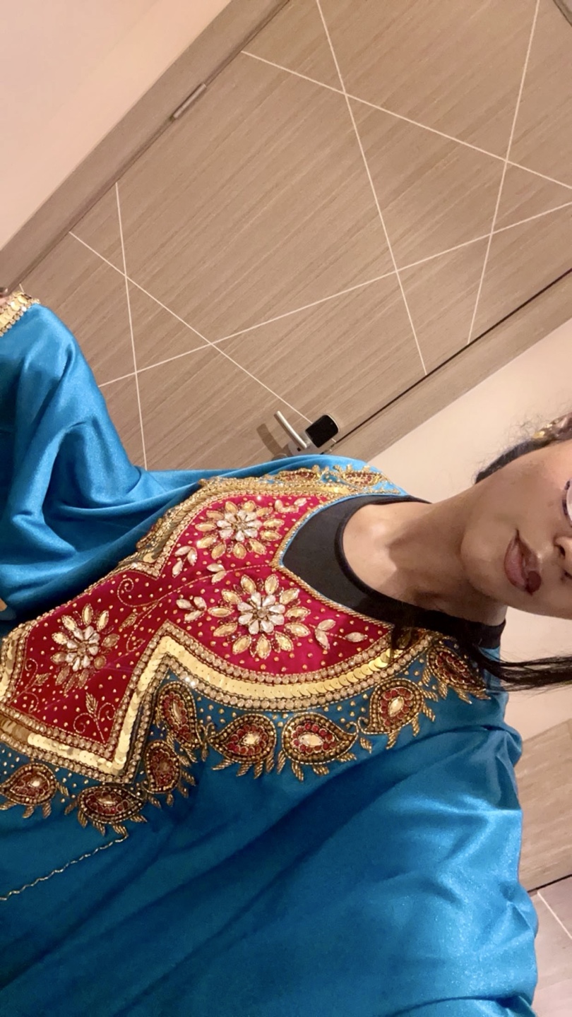 Teal embellished Kaftan - photo 2