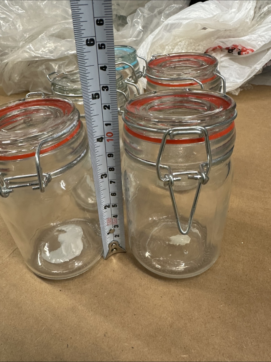 Set of 5 Glass Jars with Metal Clasps - photo 3