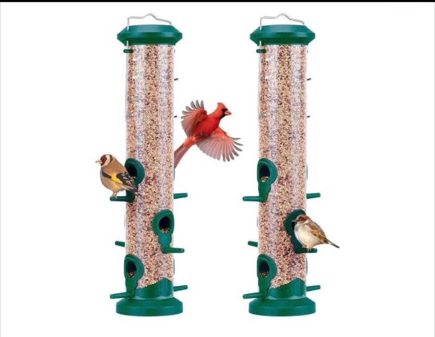 Kingsyard Small Bird Tube Feeder - Set of 2 thumbnail